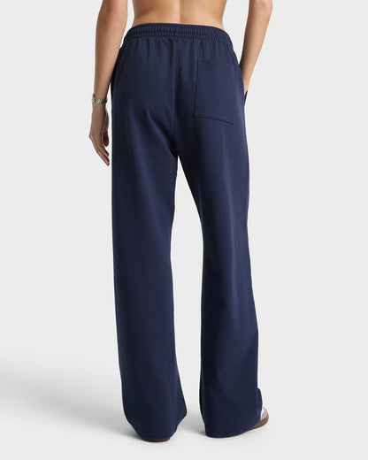 Sporty & Rich Yale Classic Wide Sweatpant - Navy/White