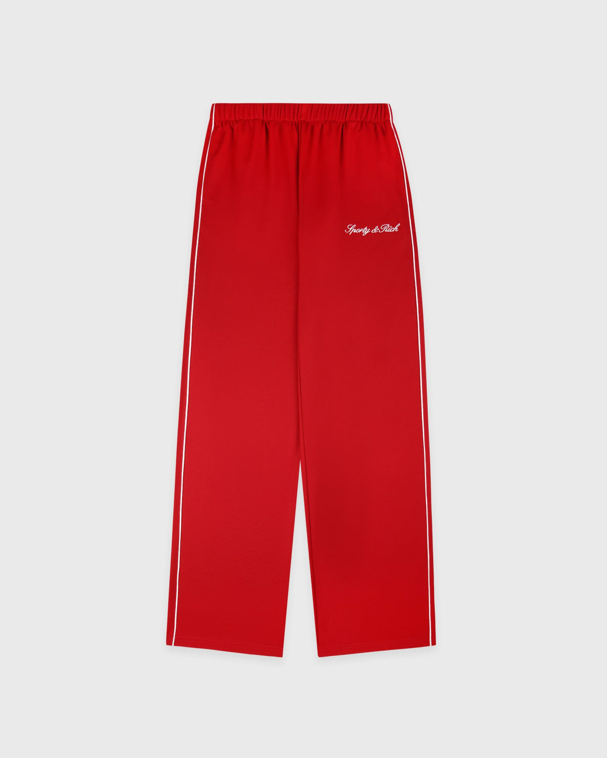 Sporty & Rich Signature Logo Retro Track Pant - Ruby