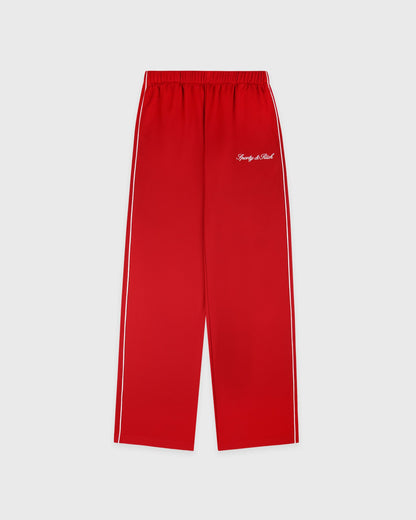 Sporty & Rich Signature Logo Retro Track Pant - Ruby