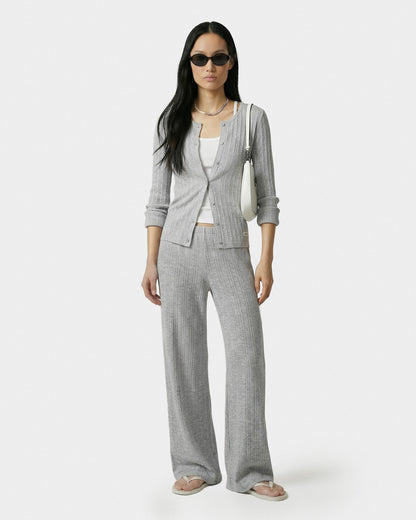 Sporty & Rich Signature Logo Pointelle Trousers - Heather Gray