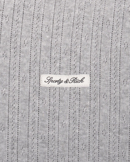Sporty & Rich Signature Logo Pointelle Trousers - Heather Gray