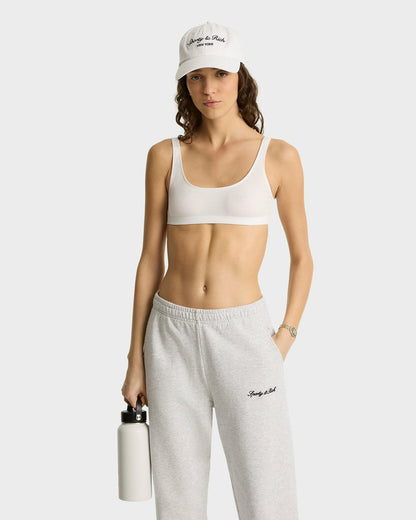 Sporty & Rich Syracuse Embroidered Sweatpant - Heather Gray/Navy