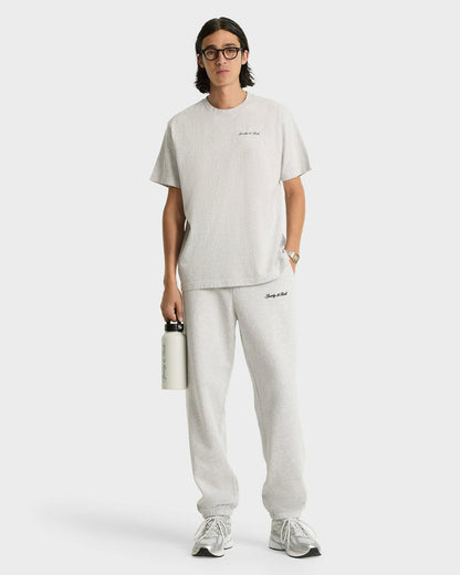 Sporty & Rich Syracuse Embroidered Sweatpant - Heather Gray/Navy