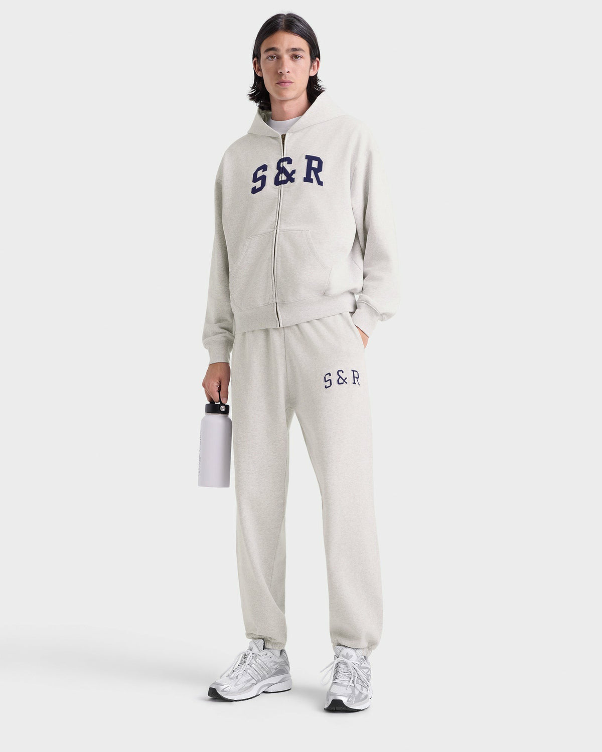 Sporty & Rich S&R Ivy Sweatpant - Heather Gray/Navy