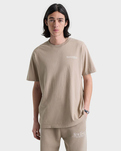 Sporty & Rich NY 94 Sweatpant - Elephant/White