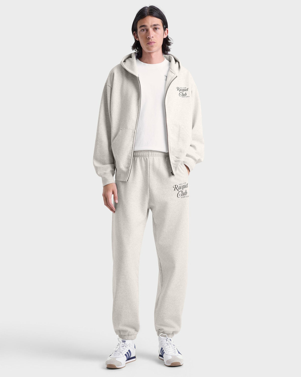 Sporty & Rich NYRC Sweatpant - Heather Gray/Forest