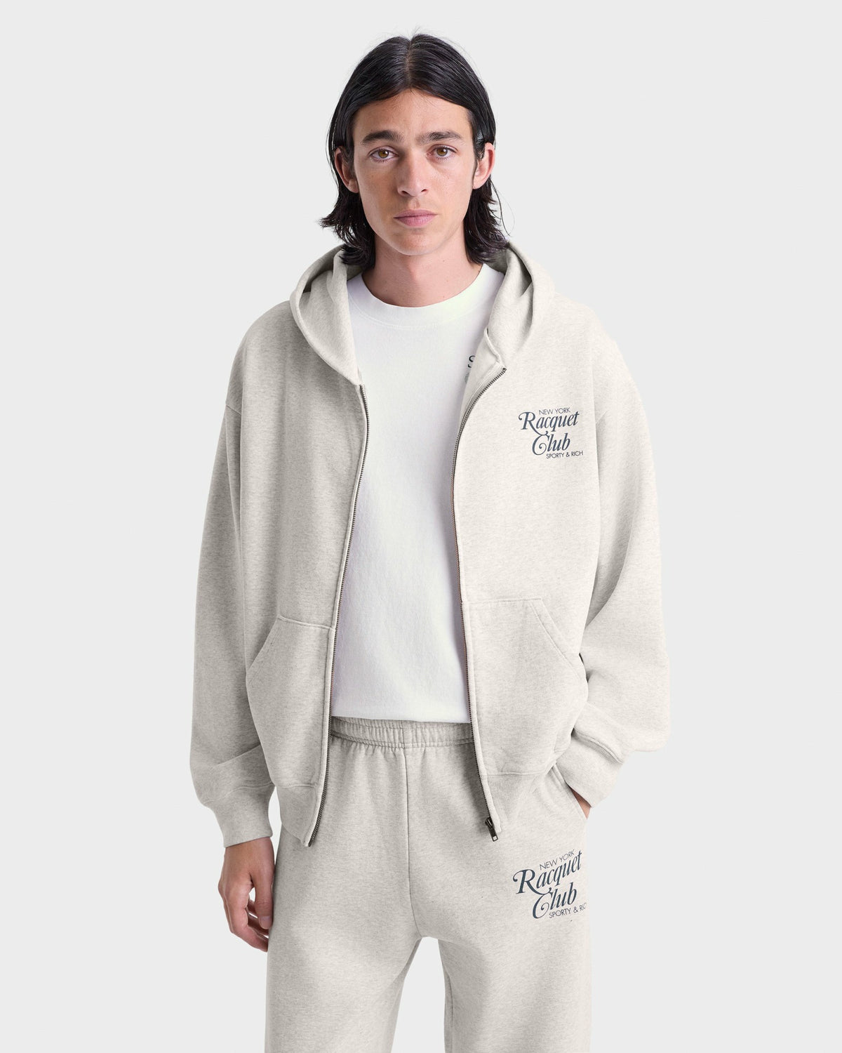 Sporty & Rich NYRC Sweatpant - Heather Gray/Forest