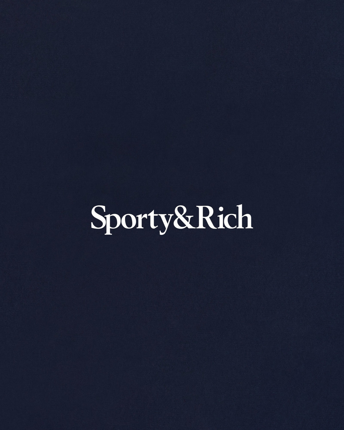 Sporty & Rich Serif Logo Wide Sweatpant - Navy/White