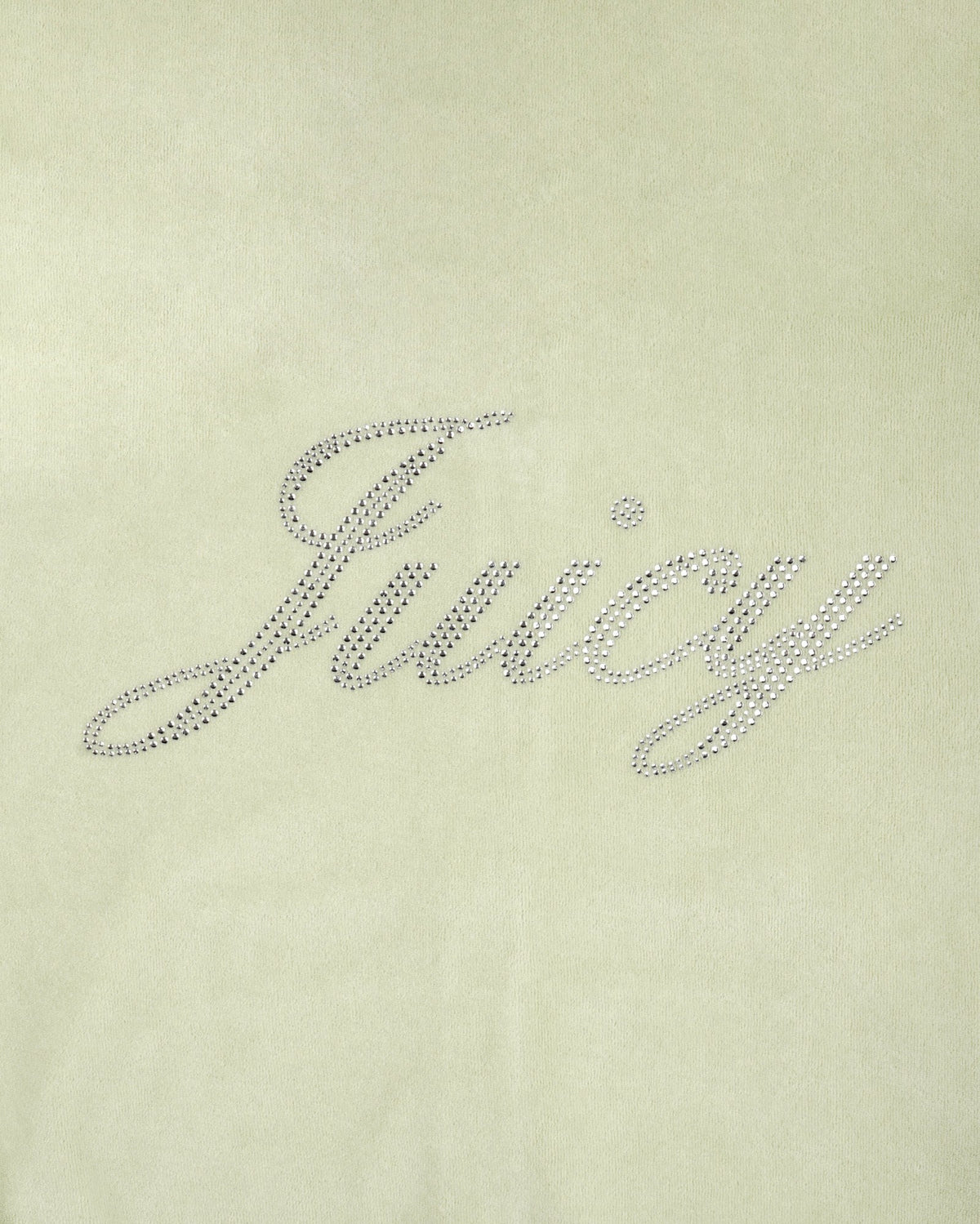 Sporty & Rich Juicy Script Velour Sweatpant - Sage