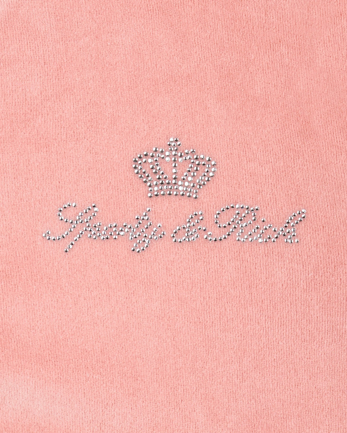 Sporty & Rich Juicy Script Velour Sweatpant - Rose