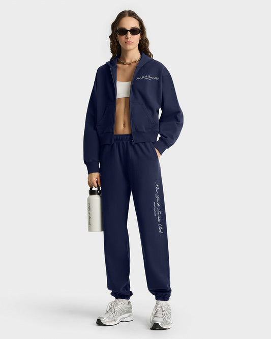 Sporty & Rich NY Tennis Club Sweatpant - Navy/White