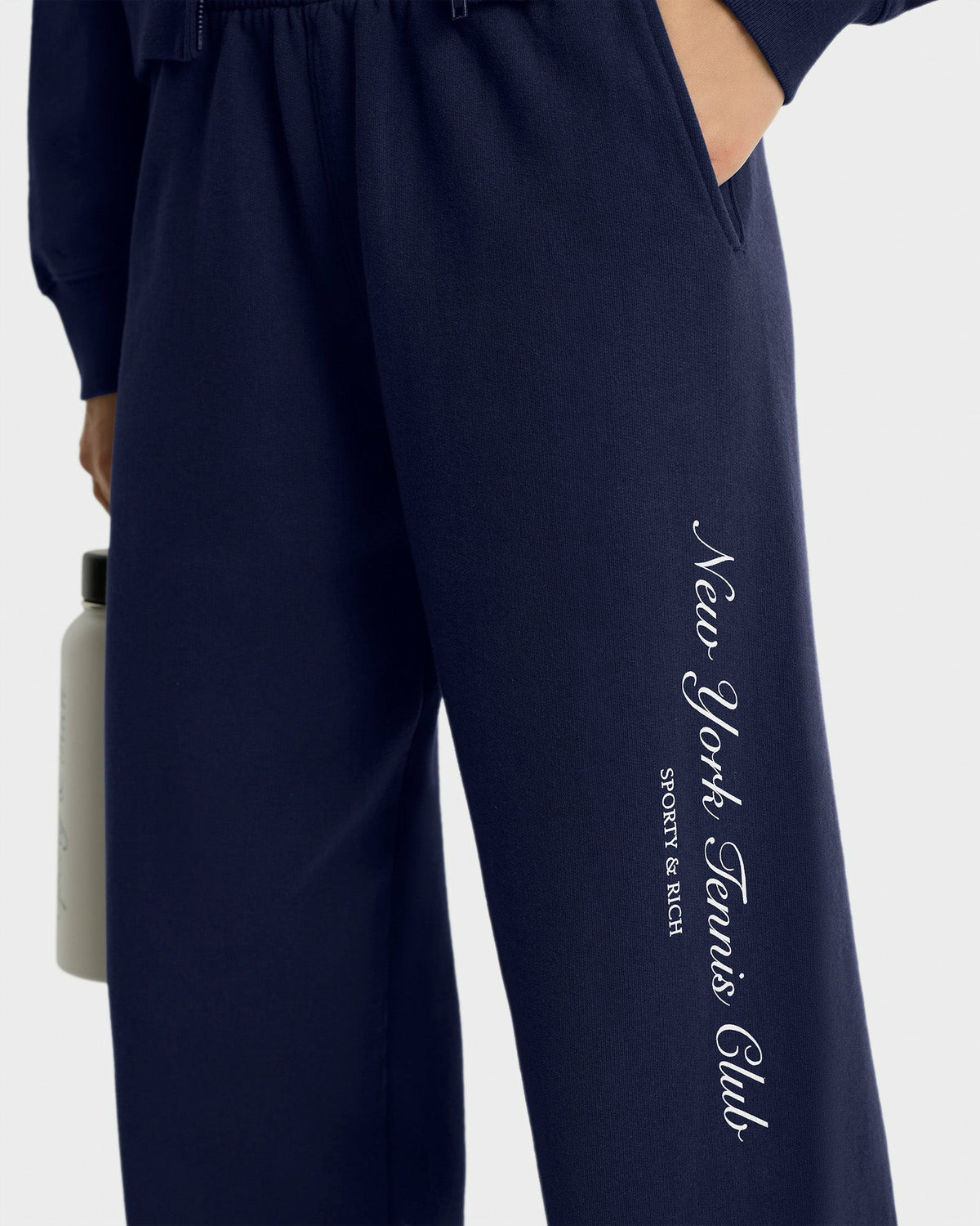 Sporty & Rich NY Tennis Club Sweatpant - Navy/White