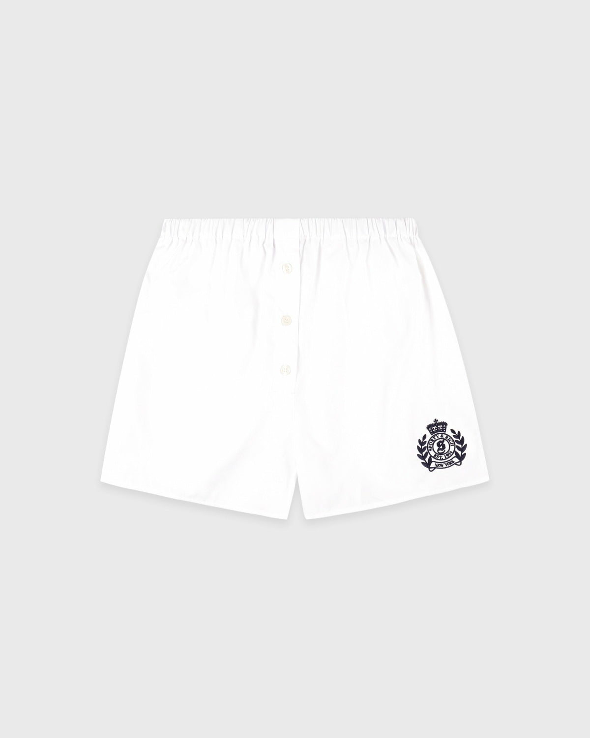 Sporty & Rich NY Crest Mini Boxer - White/Navy