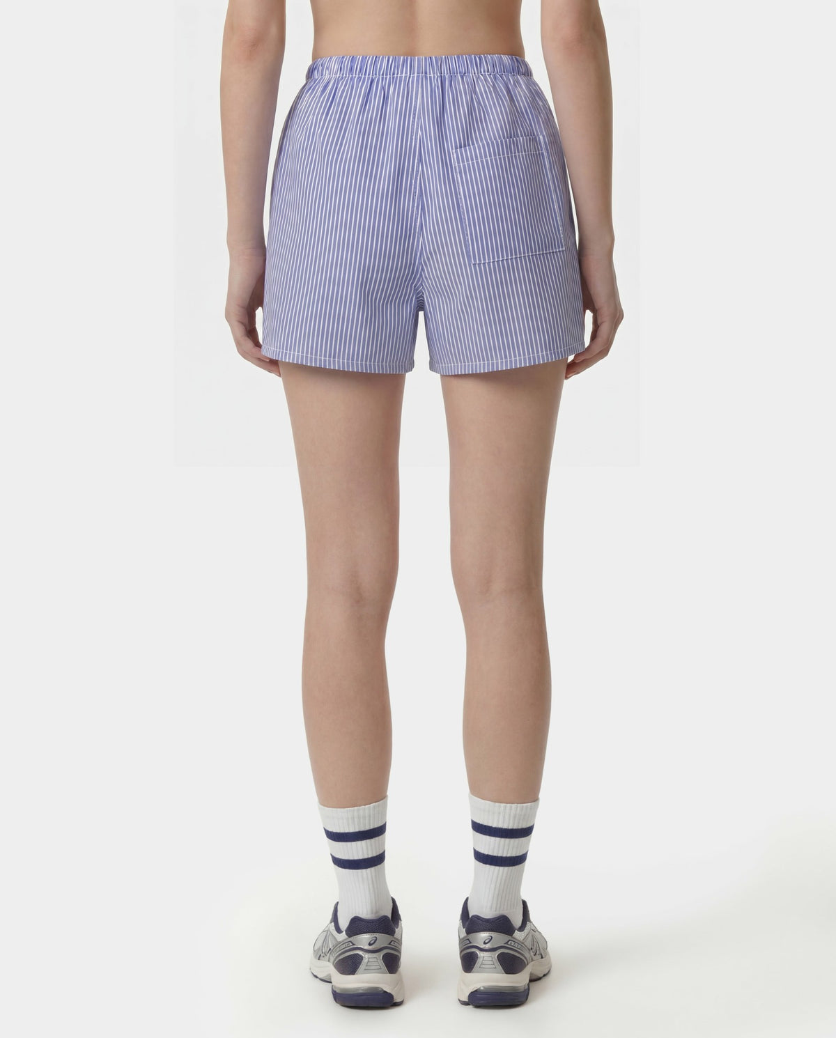Sporty & Rich NY Crest Mini Boxer - Blue Striped
