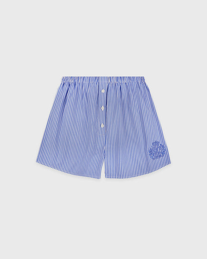 Sporty & Rich NY Crest Mini Boxer - Blue Striped