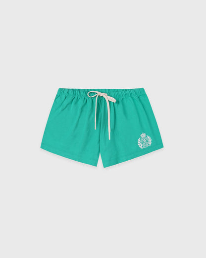 Sporty & Rich NY Crest Lounge Short - Amalfi Green/White