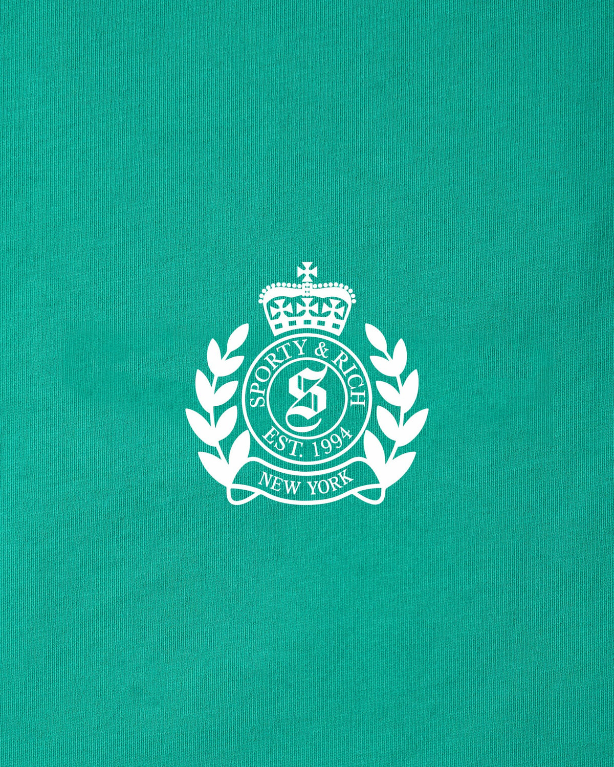 Sporty & Rich NY Crest Lounge Short - Amalfi Green/White