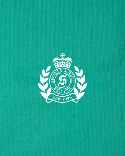 Sporty & Rich NY Crest Lounge Short - Amalfi Green/White