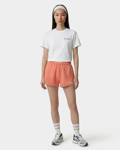 Sporty & Rich H&W Club Disco Short - Flamingo/White