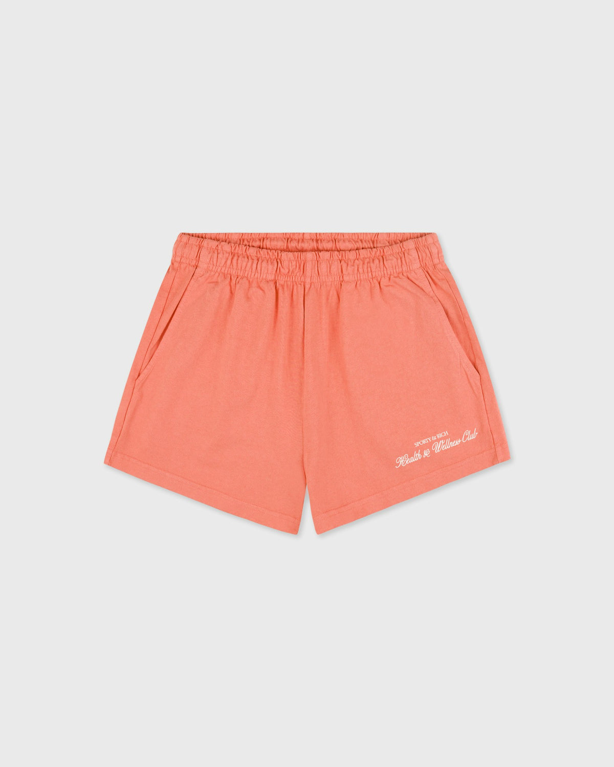 Sporty & Rich H&W Club Disco Short - Flamingo/White