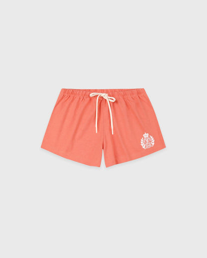 Sporty & Rich NY Crest Lounge Short - Flamingo/White