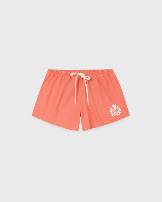Sporty & Rich NY Crest Lounge Short - Flamingo/White