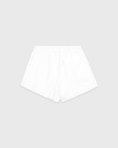 Sporty & Rich NY Crest Embroidered Disco Short - White/Light Navy