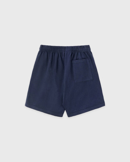 Sporty & Rich NY Crest Embroidered Gym Short - Light Navy/White