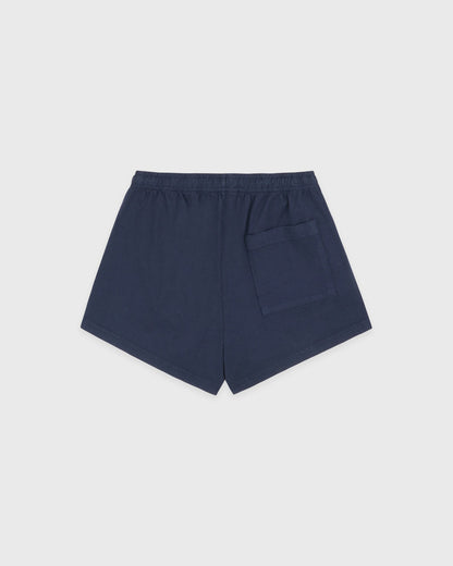 Sporty & Rich NY Crest Embroidered Disco Short - Light Navy/White