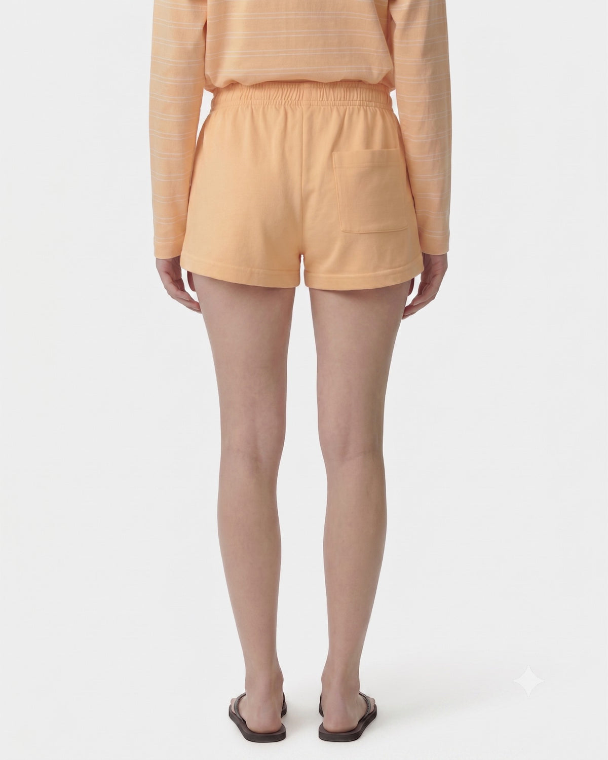Sporty & Rich Title Embroidered Disco Short - Limone/Light Navy