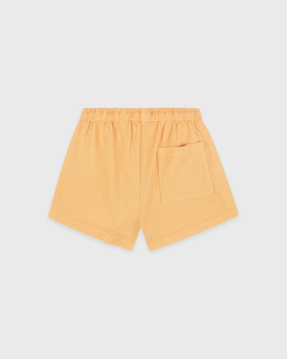 Sporty & Rich Title Embroidered Disco Short - Limone/Light Navy