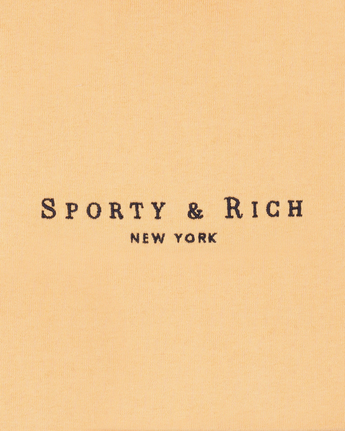 Sporty & Rich Title Embroidered Disco Short - Limone/Light Navy