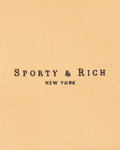 Sporty & Rich Title Embroidered Disco Short - Limone/Light Navy