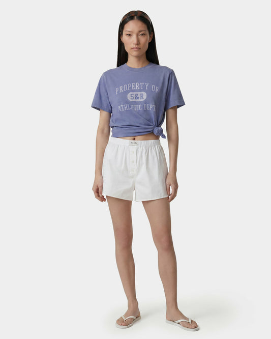 Sporty & Rich Signature Logo Ring Short - White