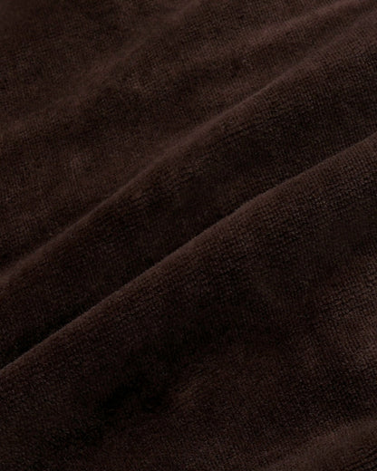 Sporty & Rich Juicy Script Velour Short - Chocolate