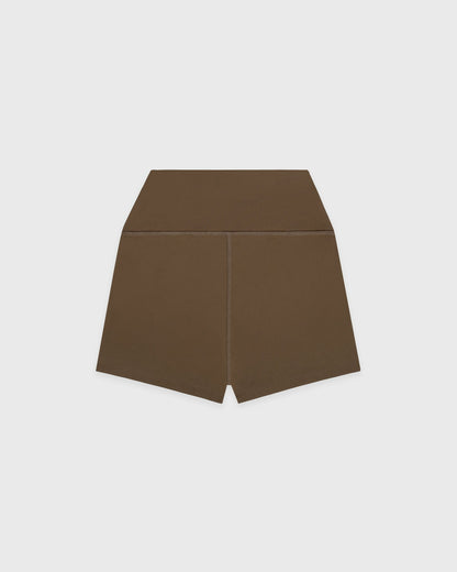 Sporty & Rich Serif Logo Mini Biker Short - Sand