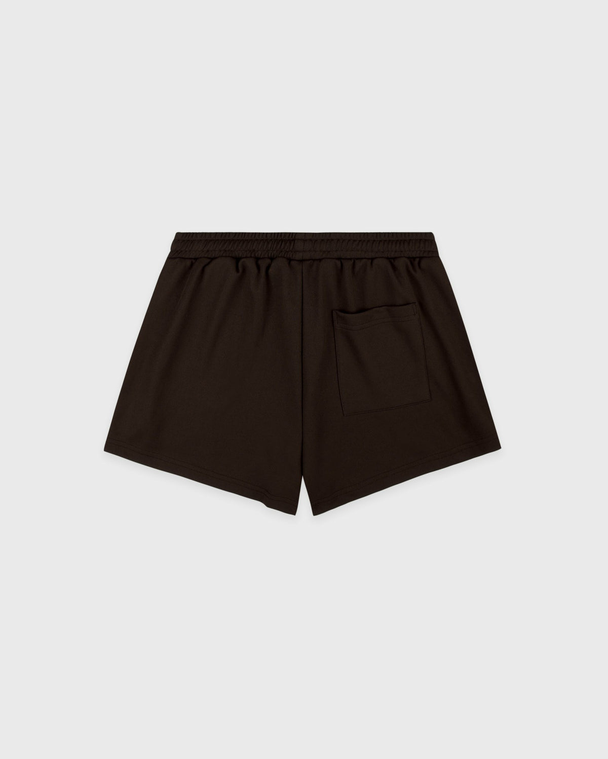 Sporty & Rich Serif Logo Retro Track Short - Cioco/White
