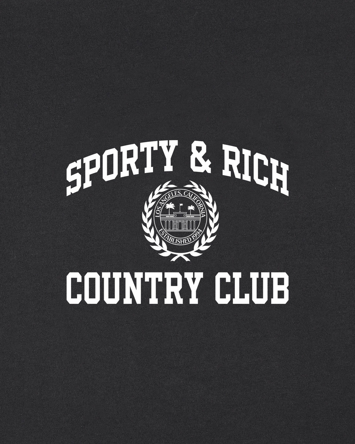 Sporty & Rich Varsity Crest Gym Short - Carbon