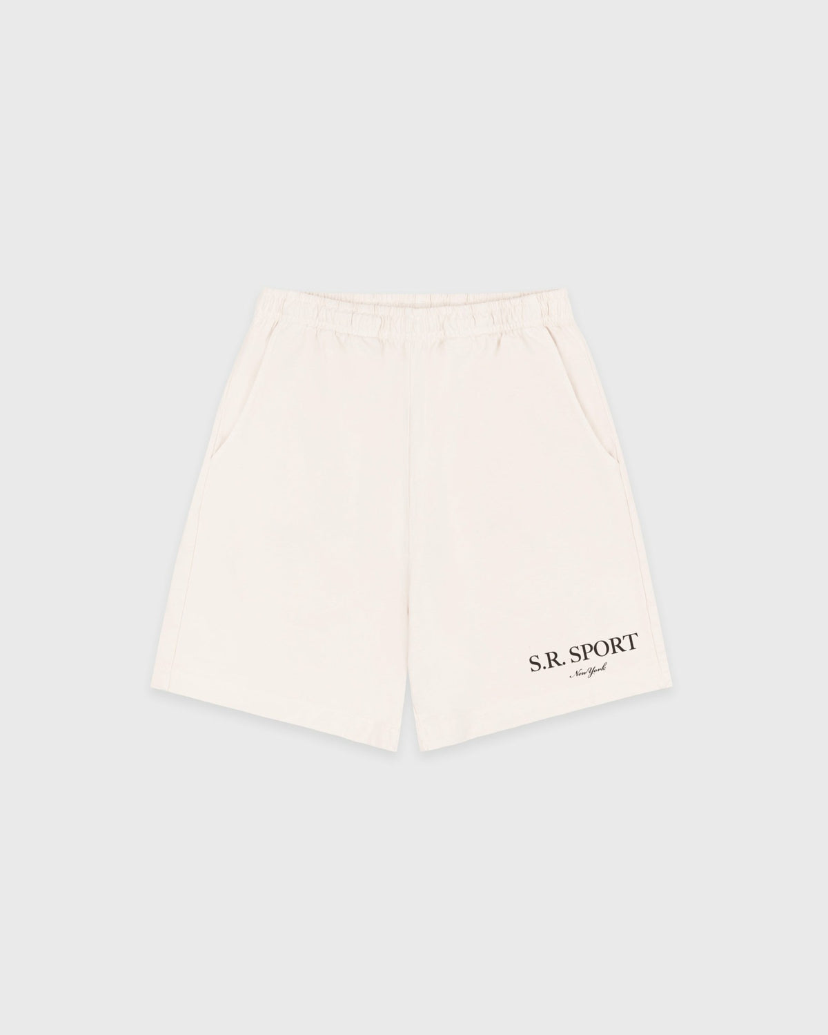 Sporty & Rich SR Sport Embroidered Gym Short - Ecru