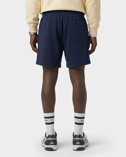 Sporty & Rich Varsity Crest Gym Short - Navy/White