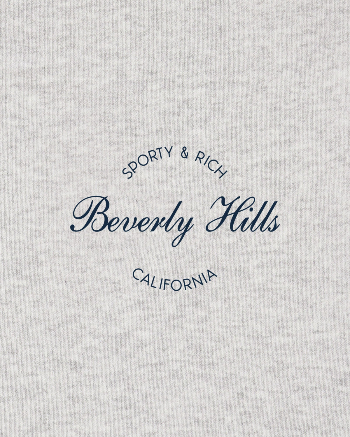 Sporty & Rich Beverly Script Disco Short - Heather Gray/Navy