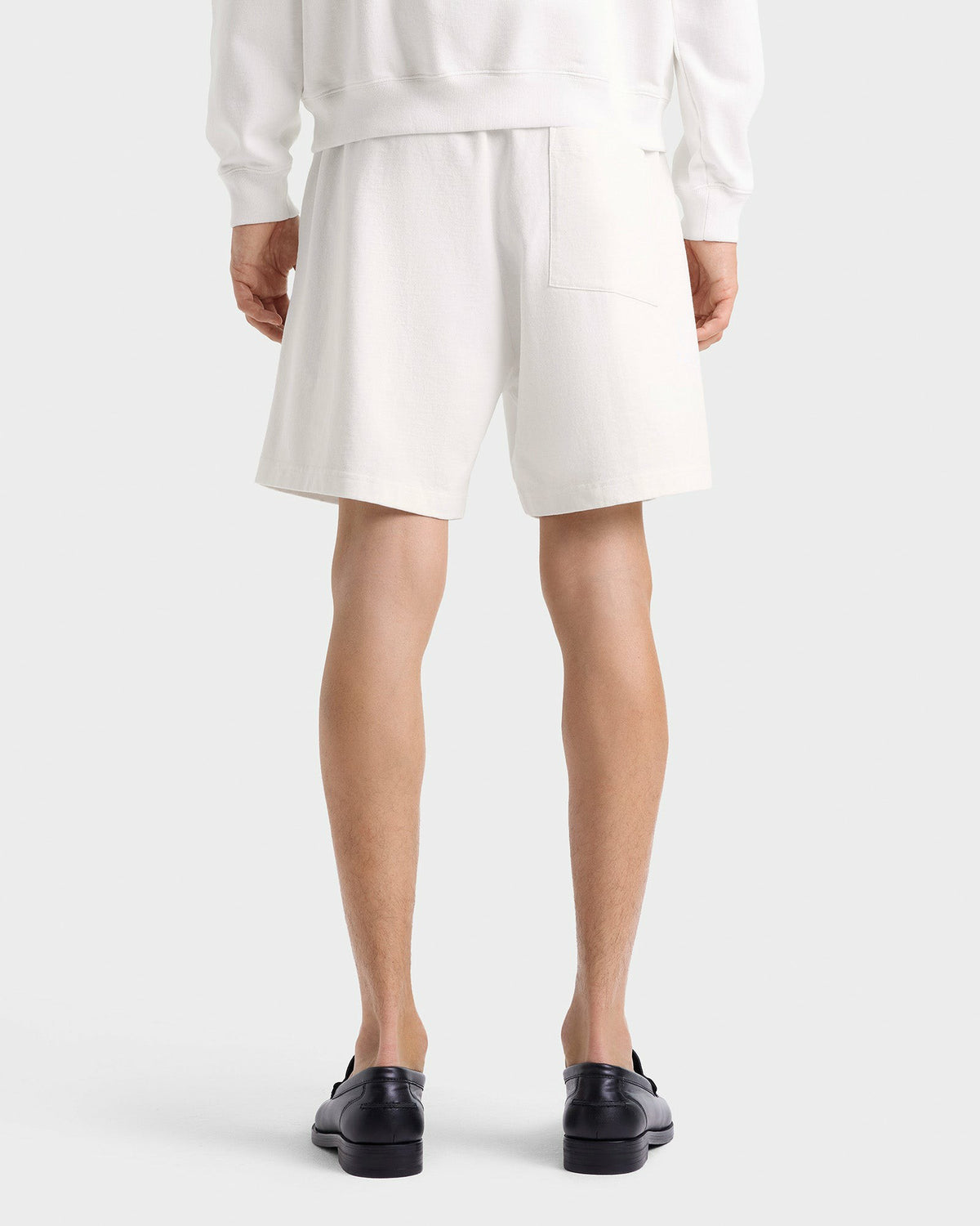 Sporty & Rich Yale Crest Gym Short - White/Navy