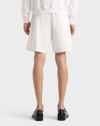 Sporty & Rich Yale Crest Gym Short - White/Navy