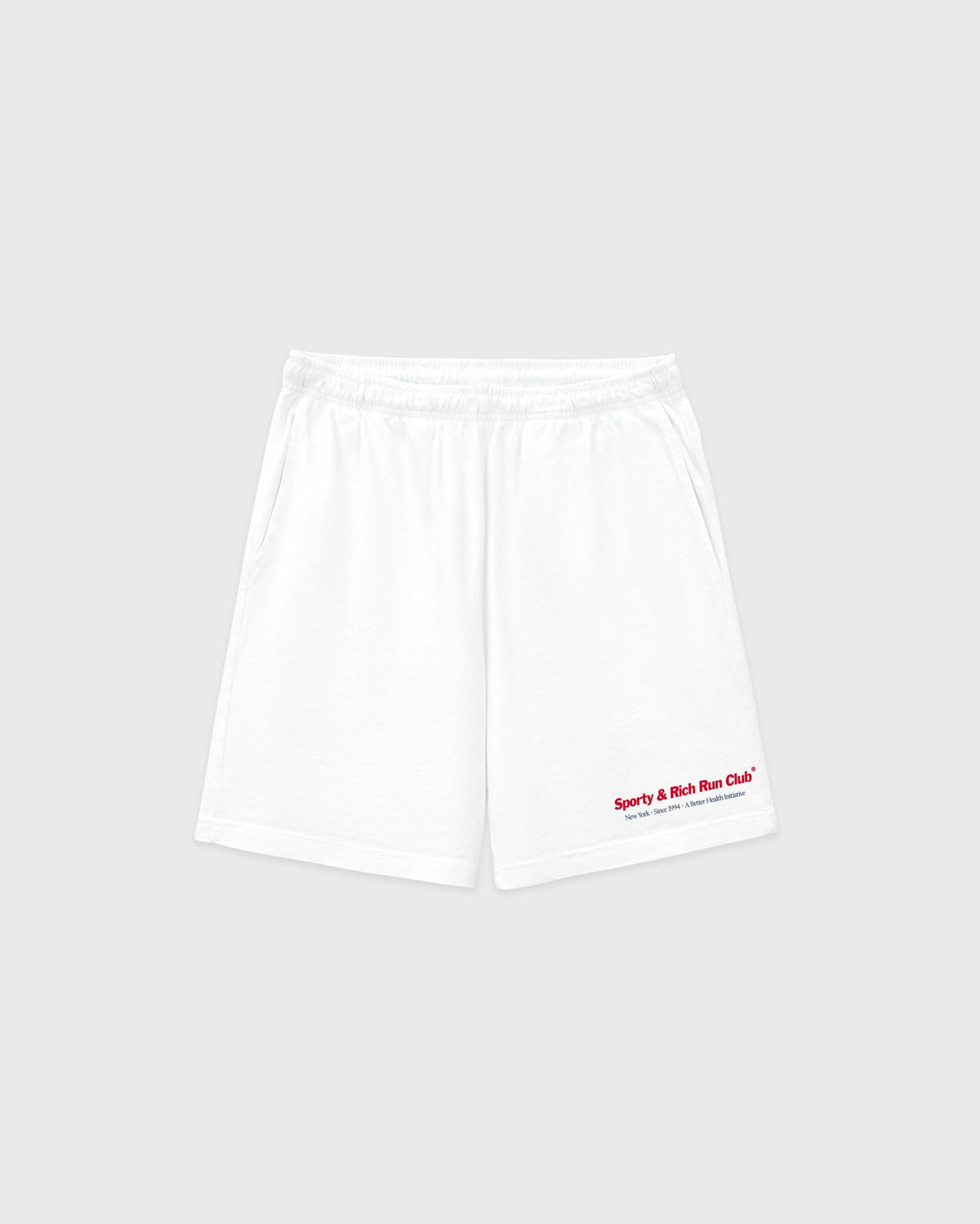 Sporty & Rich Run Club Gym Short - White/Ruby