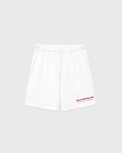 Sporty & Rich Run Club Gym Short - White/Ruby