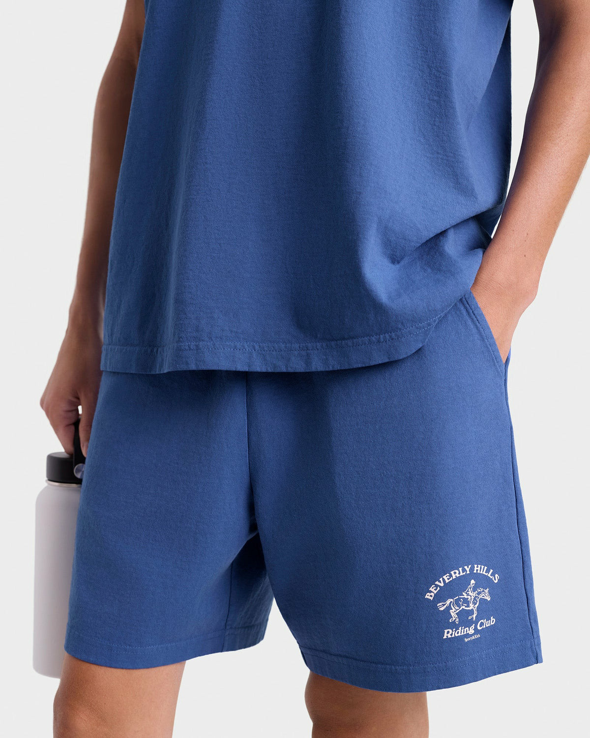 Sporty & Rich BH Riding Club Gym Short - Pier Blue