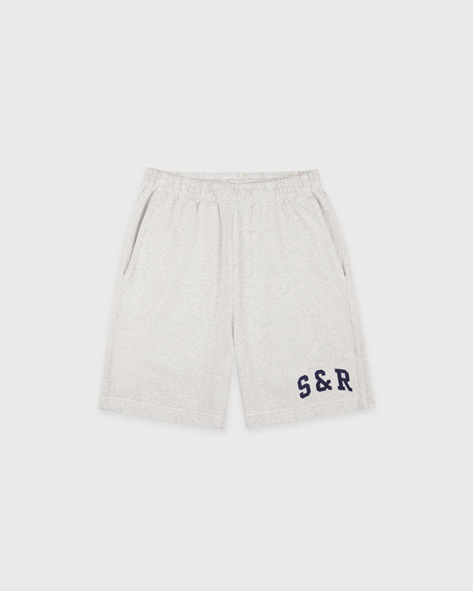 Sporty & Rich S&R Ivy Gym Short - Heather Gray/Navy
