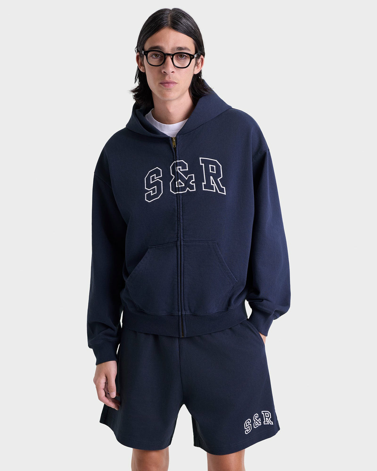 Sporty & Rich S&R Ivy Gym Short - Navy/White