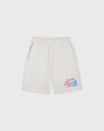 Sporty & Rich NY Motion Gym Short - Heather Gray/Berry/Azure