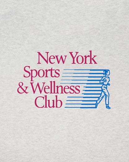 Sporty & Rich NY Motion Gym Short - Heather Gray/Berry/Azure